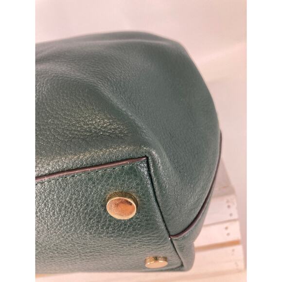 MICHAEL KORS, LARGE HUNTER GREEN PEBBLED LEATHER SHOULDER BAG - Picture 9 of 16